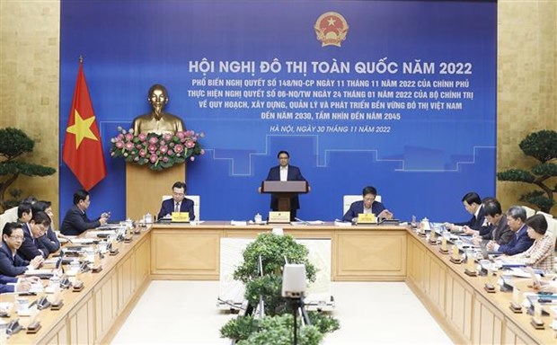 Le Premier ministre Pham Minh Chinh preside la Conference urbaine nationale 2022 hinh anh 1