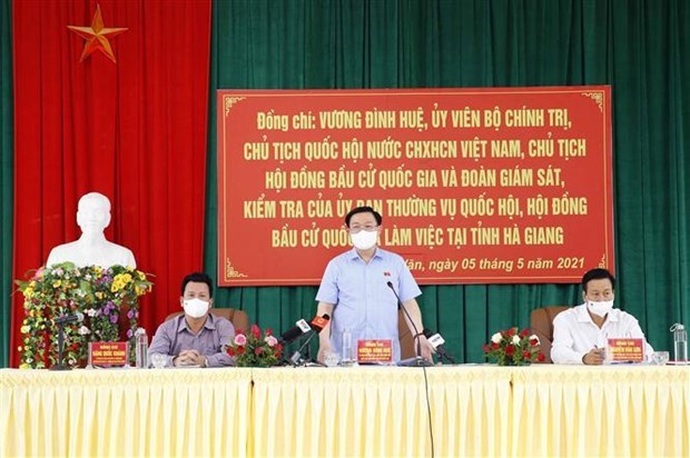 Elections legislatives : le president de l’Assemblee nationale examine les preparatifs a Ha Giang hinh anh 2