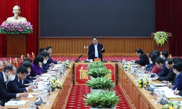 Le PM travaille avec les autorites de la province de Cao Bang hinh anh 1