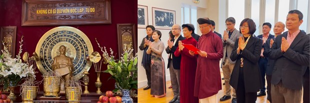 L'ambassade du Vietnam en France celebre l'anniversaire de la mort des Rois fondateurs Hung hinh anh 1
