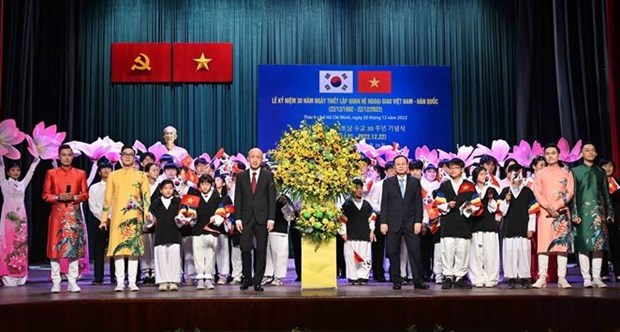 Ho Chi Minh-Ville fete le 30e anniversaire de l’etablissement des relations Vietnam-R. de Coree hinh anh 1