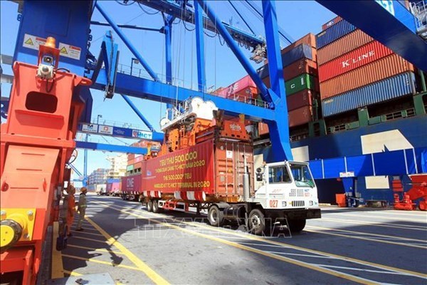 Le transport de marchandises en conteneurs via les ports maritimes en hausse de 18% en huit mois hinh anh 2