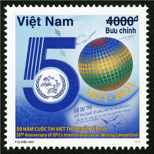 Emission d'un timbre marquant le cinquantenaire du Concours international de l'UPU hinh anh 1