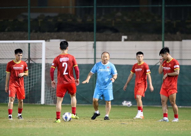 Mondial 2022: l'equipe vietnamienne se prepare pour son match contre Oman hinh anh 2