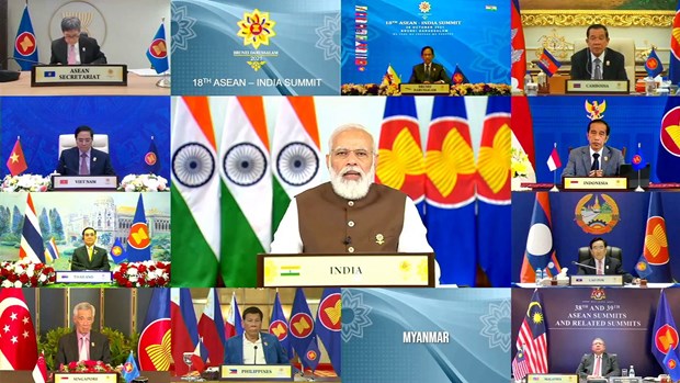 Le 18e Sommet ASEAN-Inde publie la Declaration presidentielle hinh anh 1