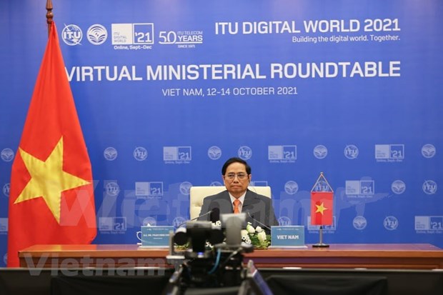 PM Pham Minh Chinh: ITU Digital World 2021 encourage la cooperation pour les interets des gens hinh anh 1
