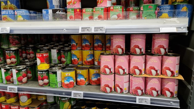 Le litchi en conserve du Vietnam en vente dans des supermarches en France hinh anh 1