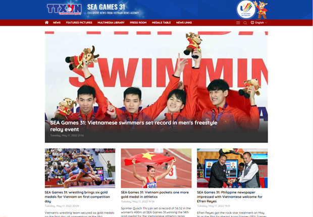 Le site web de la VNA sur les SEA Games 31 apprecie hinh anh 1