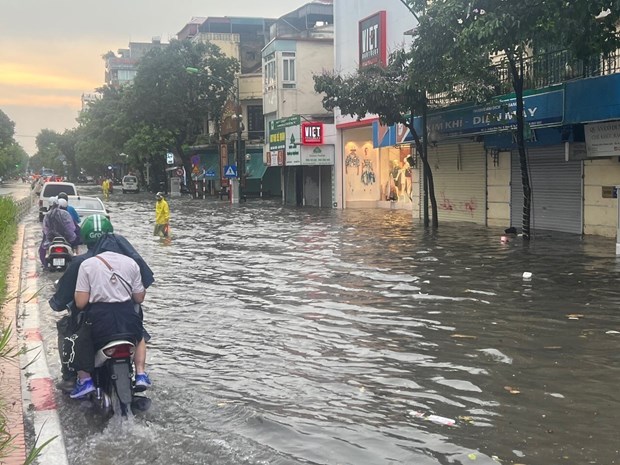 Pluies record a Hanoi: risques de grele et d'inondations hinh anh 2