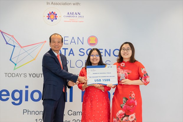 Science des donnees: Deux etudiantes vietnamiennes gagnent le premier prix d'un concours de l’ASEAN hinh anh 1