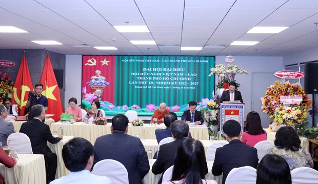 Troisieme congres de l'Association d'amitie Vietnam-Laos de Ho Chi Minh-Ville hinh anh 1