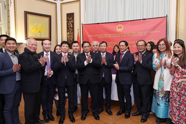 Le PM Pham Minh Chinh rencontre des Vietnamiens en Belgique hinh anh 2