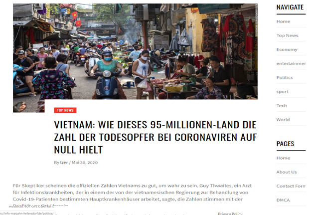 COVID-19 : un media allemand analyse les succes du Vietnam hinh anh 1