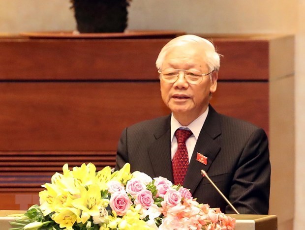 Le secretaire general Nguyen Phu Trong demande de bien preparer le XIIIe Congres national du Parti hinh anh 1