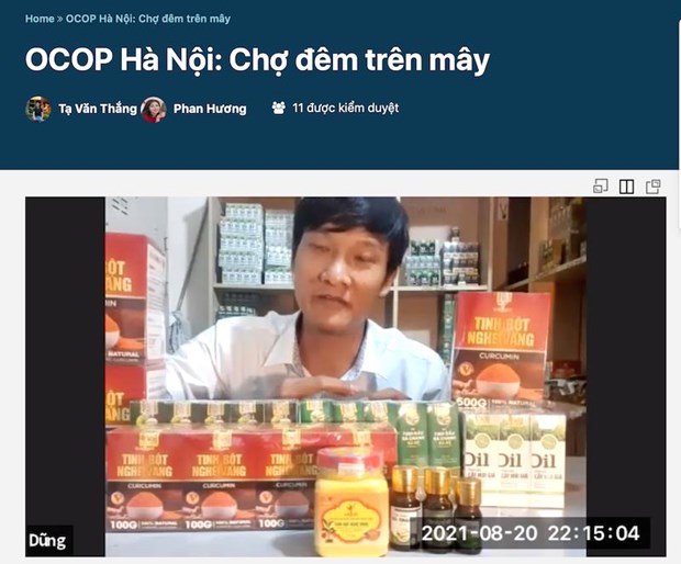 Hanoi pilote un marche nocturne en ligne pour la vente de produits OCOP hinh anh 2