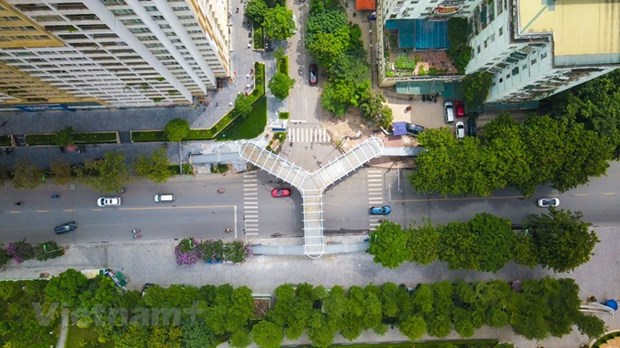 Un viaduc pieton au design unique a Hanoi hinh anh 1