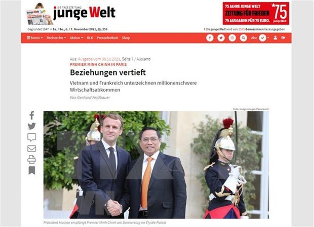 Un journal allemand souligne la visite du Premier ministre Pham Minh Chinh en France hinh anh 1