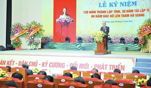 Le president Nguyen Xuan Phuc exhorte Ha Giang a promouvoir des politiques educatives hinh anh 1