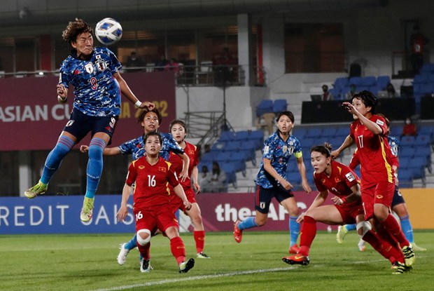 Football feminin : le Vietnam battu 0-3 par le Japon lors de la Coupe d'Asie de l'AFC 2022 hinh anh 1