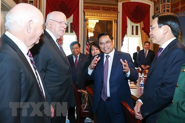 Le Premier ministre Pham Minh Chinh rencontre le president pro tempore du Senat americain hinh anh 2