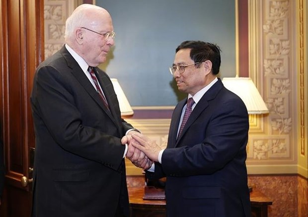Le Premier ministre Pham Minh Chinh rencontre le president pro tempore du Senat americain hinh anh 1