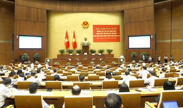 Conference nationale sur la Resolution du 5e Plenum du Comite central du Parti hinh anh 1
