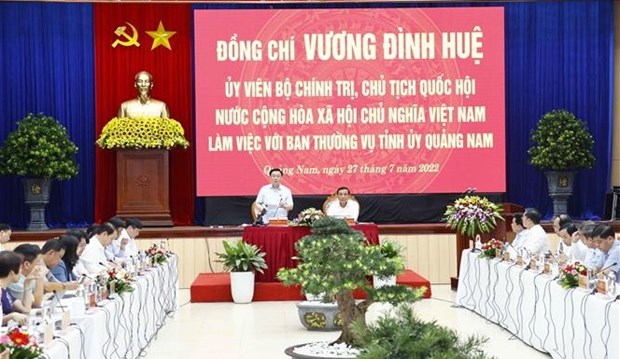 Le president de l’Assemblee nationale en visite de travail a Quang Nam hinh anh 1