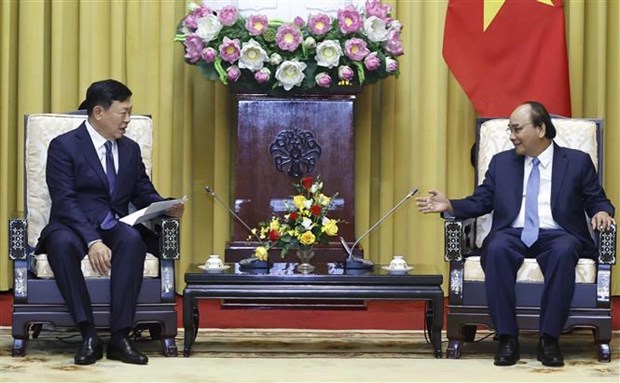 Le president exhorte le groupe Lotte a investir davantage au Vietnam hinh anh 1
