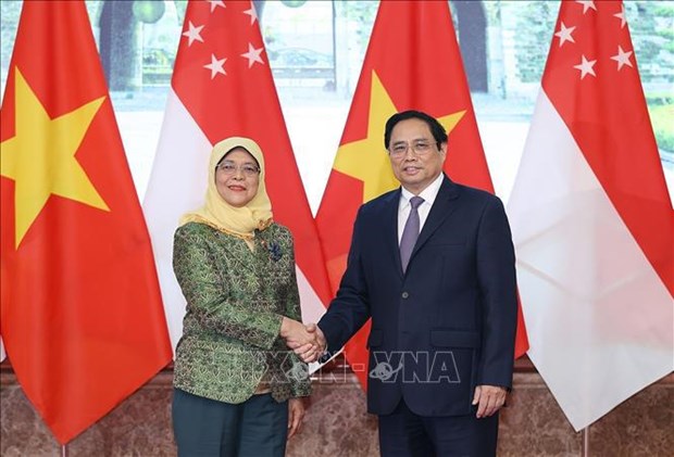 La presidente singapourienne termine avec succes sa visite d’Etat au Vietnam hinh anh 2
