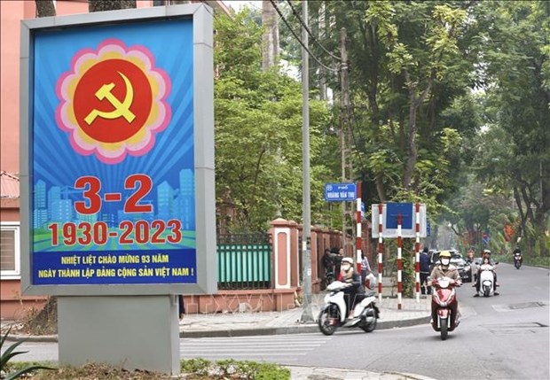 Felicitations pour le 93e anniversaire du Parti communiste du Vietnam hinh anh 1