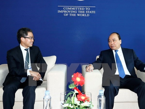 Le PM rencontre des chefs d'entreprises en marge du WEF-ASEAN hinh anh 1