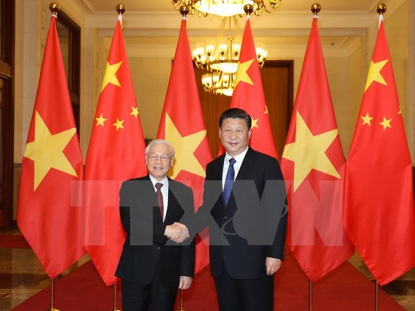 Le leader du PCV felicite le secretaire general du Parti communiste chinois hinh anh 1