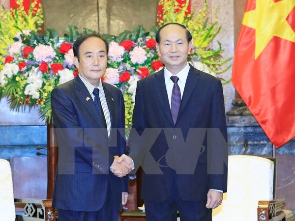 Le president Tran Dai Quang loue le partenariat strategique elargi Vietnam-Japon hinh anh 1
