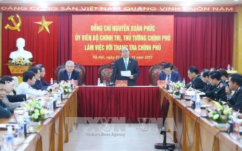 Le PM Nguyen Xuan Phuc travaille avec l’Inspection gouvernementale hinh anh 1