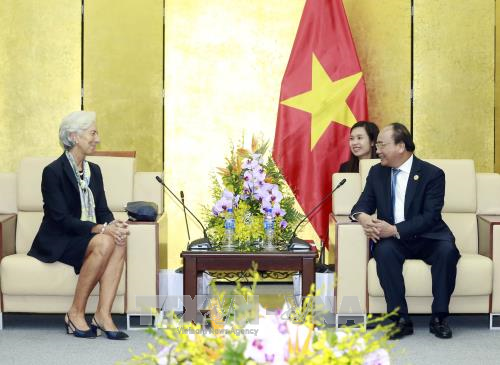 APEC 2017: Le Premier ministre Nguyen Xuan Phuc recoit le directeur executif du FMI hinh anh 1