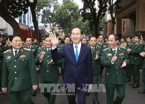 Le president exhorte la Garde-frontiere du Vietnam a faire valoir son role hinh anh 1
