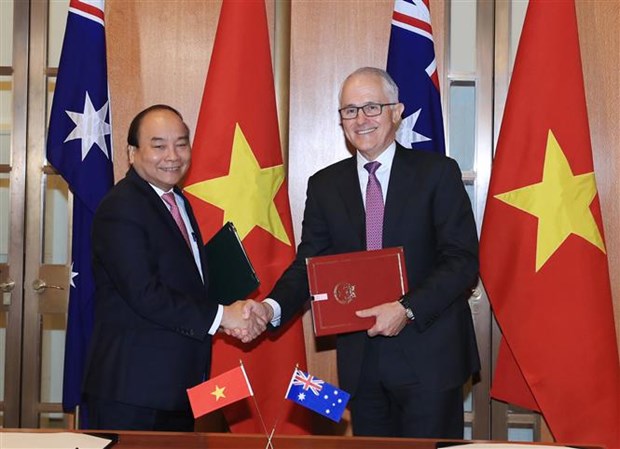 Declaration commune sur l’etablissement du partenariat strategique Vietnam-Australie hinh anh 1