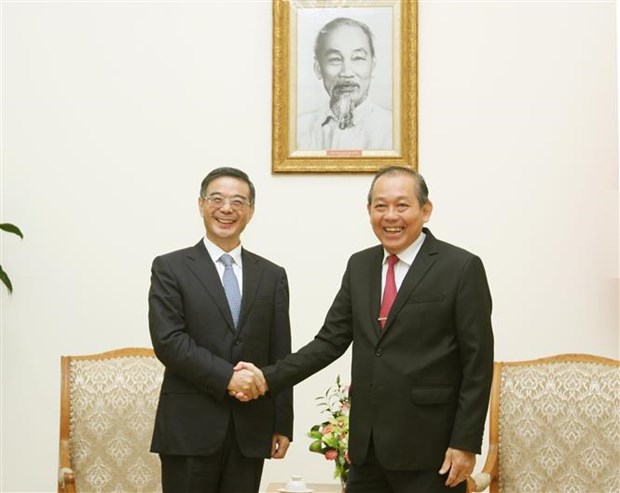 Le vice-PM Truong Hoa Binh recoit le president de la Cour populaire supreme chinoise hinh anh 1