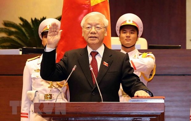 Felicitations au nouveau president Nguyen Phu Trong hinh anh 1