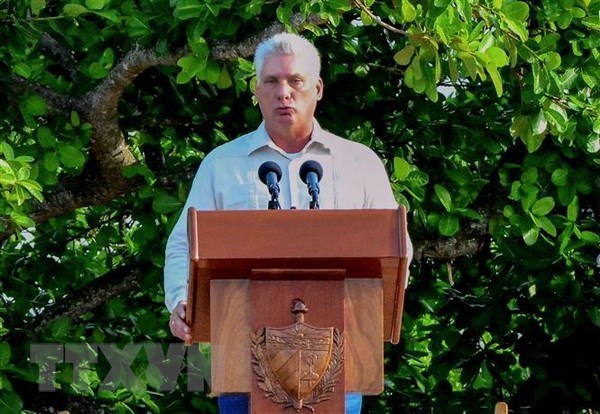 Le president du Conseil d'Etat cubain entame sa visite officielle d’amitie au Vietnam hinh anh 1