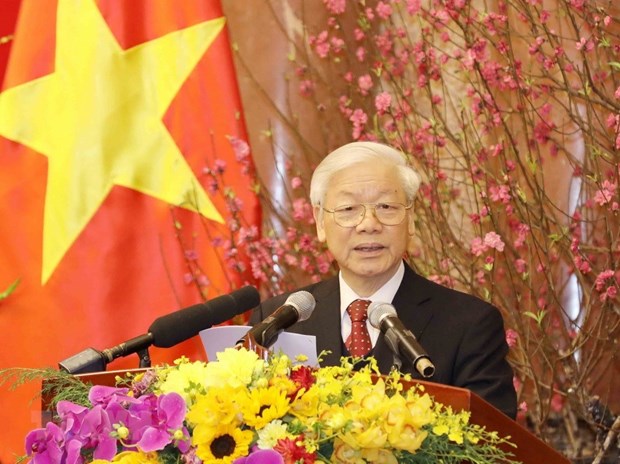 Le secretaire general et president Nguyen Phu Trong formule ses vœux 2019 hinh anh 1