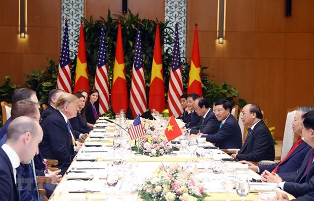 Nguyen Xuan Phuc et Donald Trump saluent les progres des relations Etats-Unis - Vietnam hinh anh 2