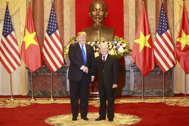 Entretien entre Nguyen Phu Trong et Donald Trump hinh anh 1