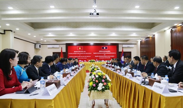 Les bureaux des gouvernements vietnamien et lao cultivent leurs liens hinh anh 1