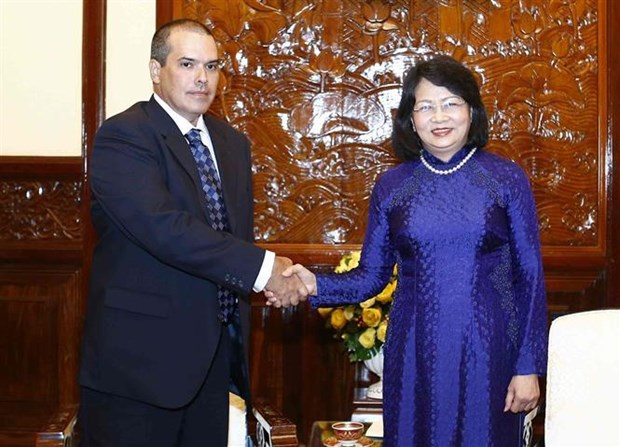 La vice-presidente vietnamienne recoit une delegation de l’agence de presse Prensa Latina hinh anh 1
