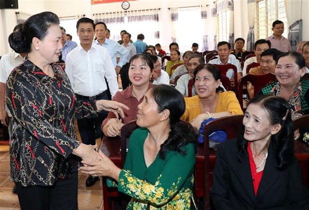 La presidente de l’Assemblee nationale rencontre des electeurs de Can Tho hinh anh 1