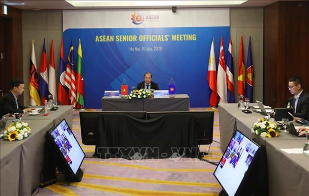 ASEAN 2020: reunion en ligne des hauts officiels de l'ASEAN hinh anh 1