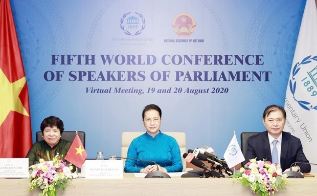 La 5e Conference mondiale des presidents de parlement adopte une declaration hinh anh 1