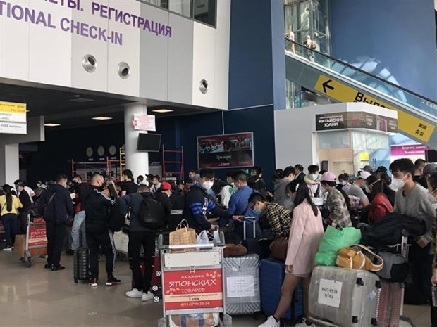 COVID-19 : rapatriement de plus de 270 Vietnamiens de Russie hinh anh 1