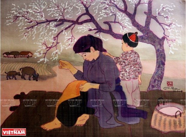 Nguyen Thu, un maitre de l’ecole de peinture sur soie du Vietnam hinh anh 5